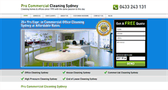 Desktop Screenshot of procommercialcleaningsydney.com.au